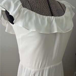 Reformation Verbena White Ruffle Dress size 8